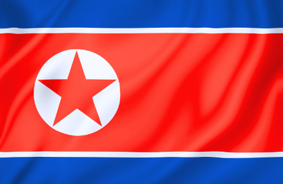 Image illustrating the flag of North Korea