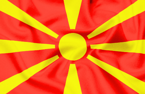 Image illustrating the big size flag of North Macedonia