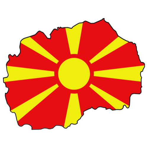 Pictorial representation of big size map of North Macedonia