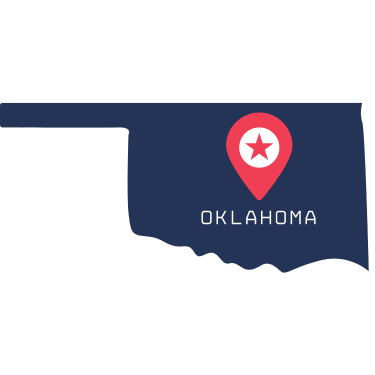 Pictorial representation of map of Oklahoma