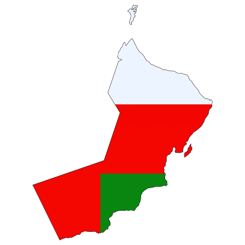 Pictorial representation of big size map of Oman