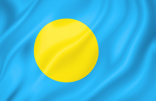 Image illustrating the big size flag of Palau