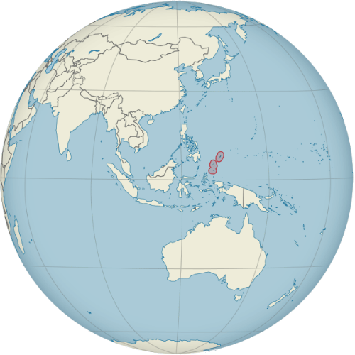 Pictorial representation of big size map of Palau in the world map