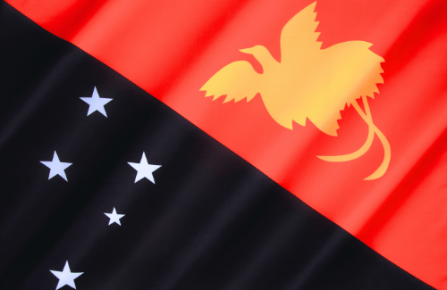 Image illustrating the big size flag of Papua New Guinea