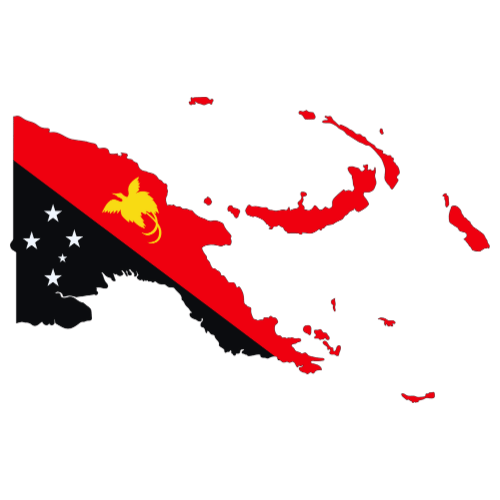 Pictorial representation of big size map of Papua New Guinea