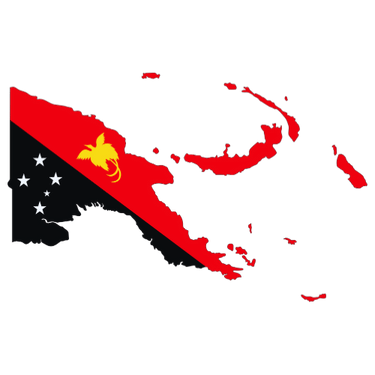 Pictorial representation of map of Papua New Guinea