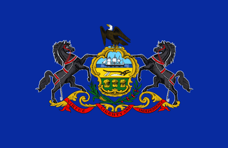 Image illustrating the flag of Pennsylvania