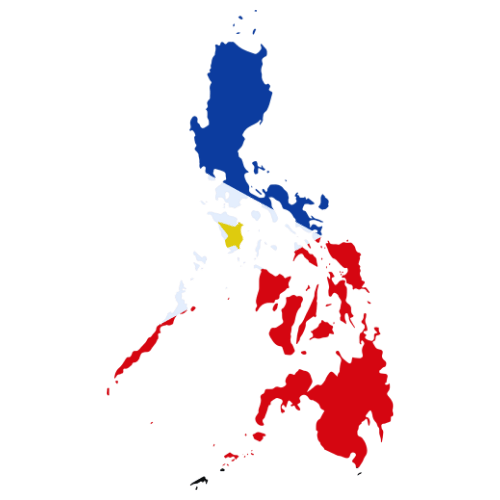 Pictorial representation of big size map of Philippines