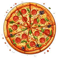 Image Describing Pizza cost