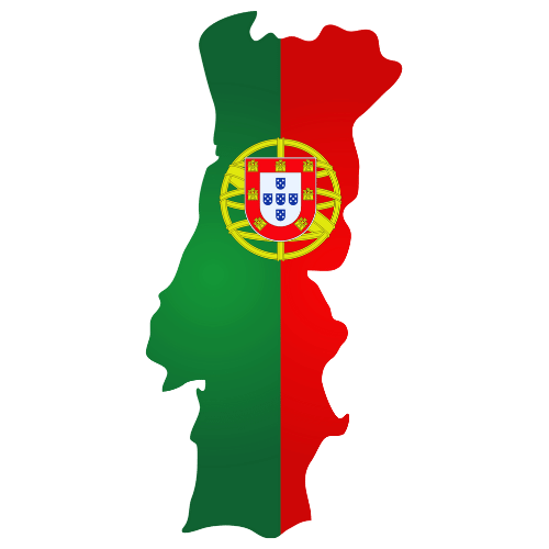 Pictorial representation of big size map of Portugal