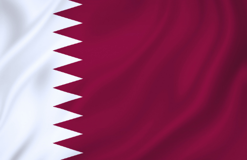 Image illustrating the big size flag of Qatar