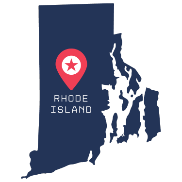 Pictorial representation of map of Rhode Island