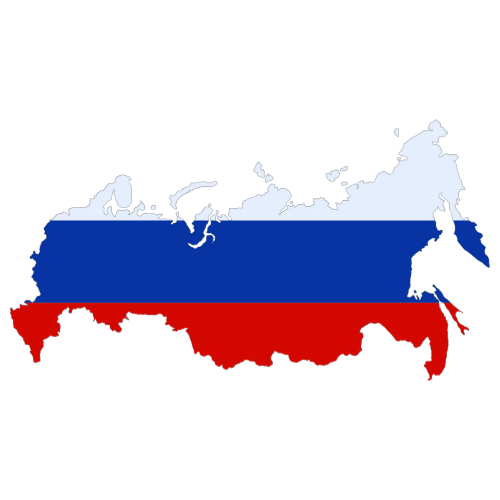 Pictorial representation of big size map of Russia