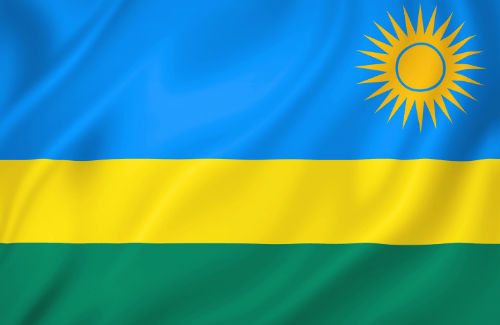 Image illustrating the big size flag of Rwanda