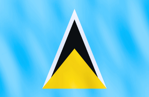 Image illustrating the big size flag of Saint Lucia