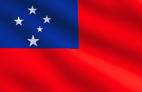 Image illustrating the big size flag of Samoa