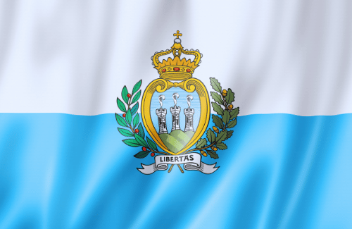 Image illustrating the big size flag of San Marino