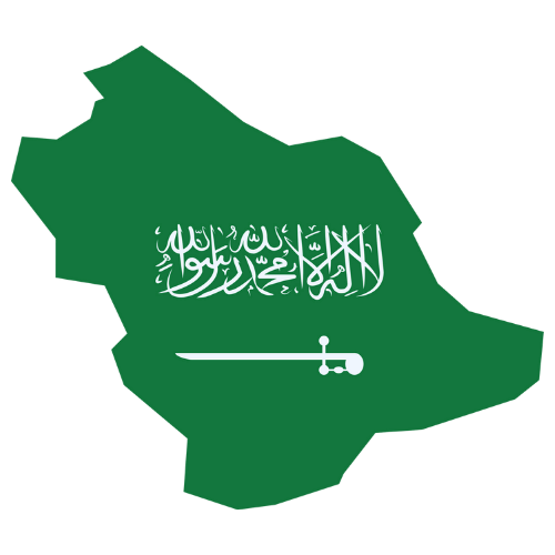 Pictorial representation of big size map of Saudi Arabia