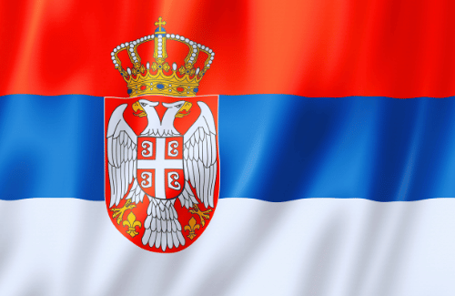 Image illustrating the big size flag of Serbia