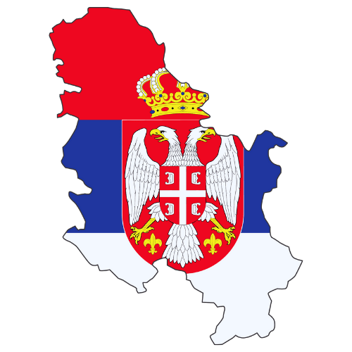 Pictorial representation of big size map of Serbia