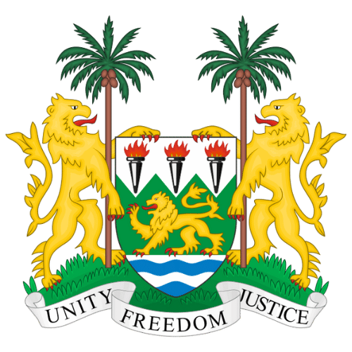 Image showing the big size coat of arms or embelem of Sierra Leone