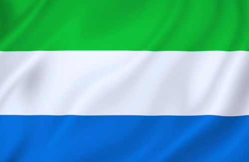 Image illustrating the big size flag of Sierra Leone