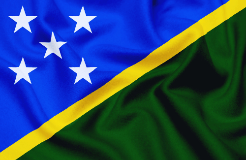 Image illustrating the big size flag of Solomon Islands