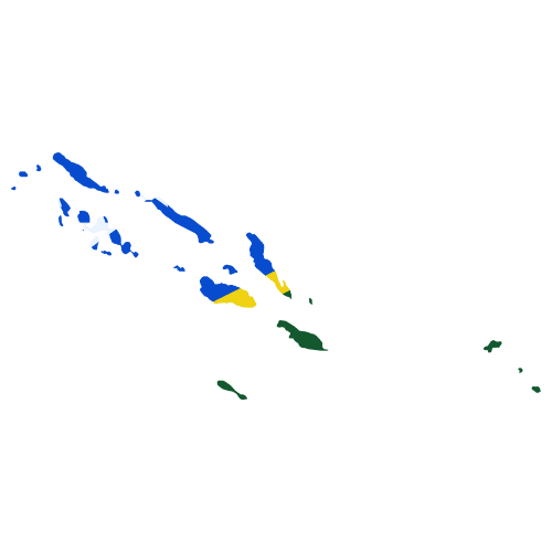 Pictorial representation of big size map of Solomon Islands