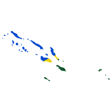 Pictorial representation of map of Solomon Islands