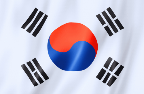 Image illustrating the big size flag of South Korea