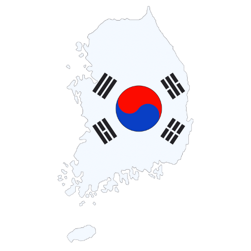 Pictorial representation of big size map of South Korea