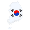 Pictorial representation of map of South Korea