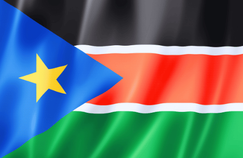 Image illustrating the big size flag of South Sudan