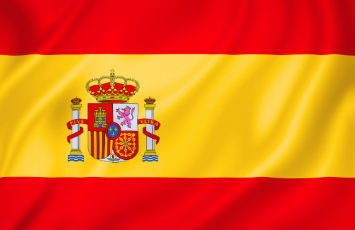 Image illustrating the big size flag of Spain