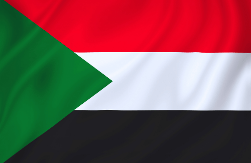 Image illustrating the big size flag of Sudan