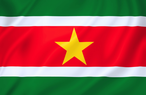 Image illustrating the big size flag of Suriname