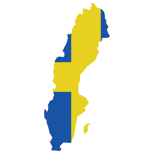 Pictorial representation of big size map of Sweden