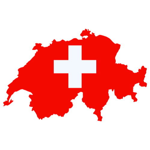 Pictorial representation of big size map of Switzerland