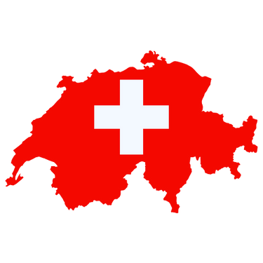 Pictorial representation of map of Switzerland