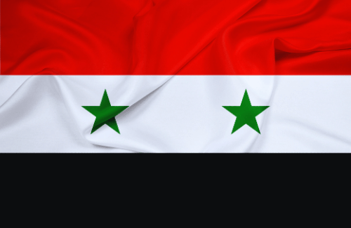 Image illustrating the big size flag of Syria