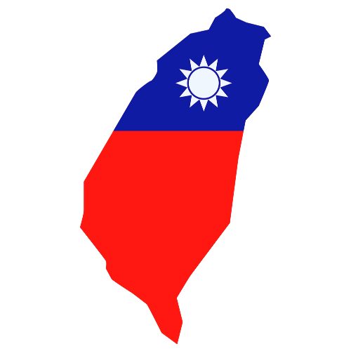 Pictorial representation of big size map of Taiwan