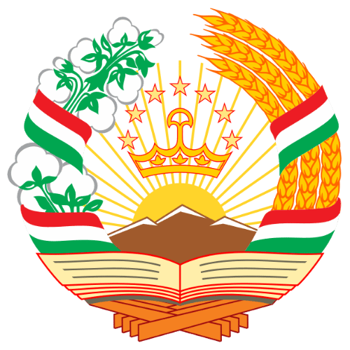 Image showing the big size coat of arms or embelem of Tajikistan