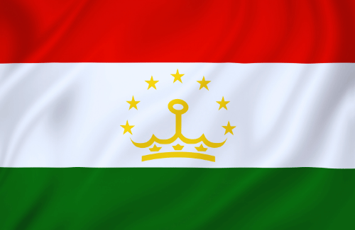 Image illustrating the big size flag of Tajikistan