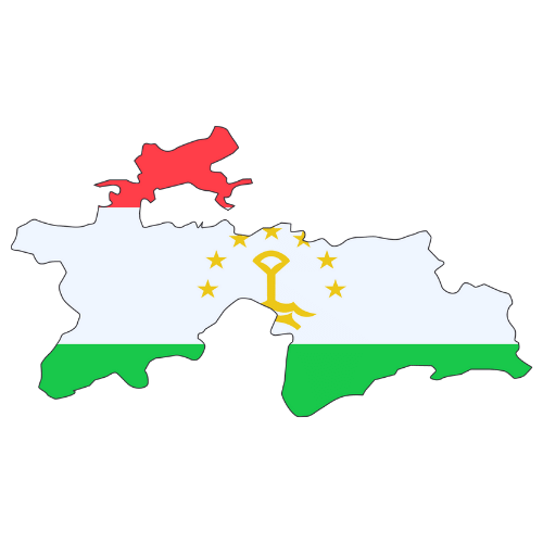 Pictorial representation of big size map of Tajikistan