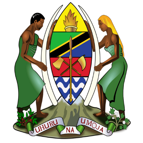 Image showing the big size coat of arms or embelem of Tanzania