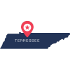 Pictorial representation of the map of Tennessee