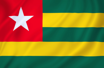 Image illustrating the flag of Togo