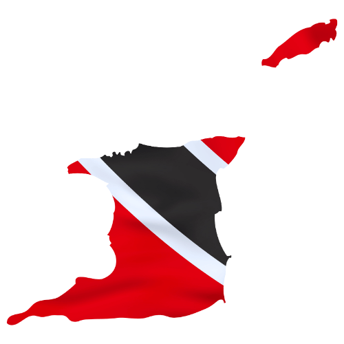 Pictorial representation of big size map of Trinidad and Tobago