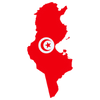 Pictorial representation of map of Tunisia