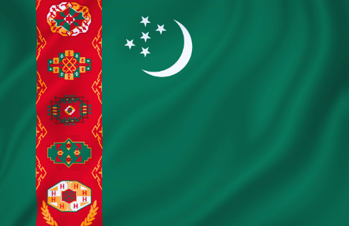 Image illustrating the big size flag of Turkmenistan